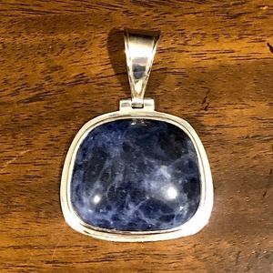 SILPADA Sterling Silver Blue Sodalite Pendant